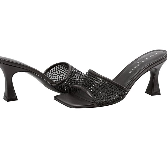 Marc Fisher LTD Women's Delaney Heeled Sandal Open Toe Black New In Box Size 7.5 - Picture 3 of 17